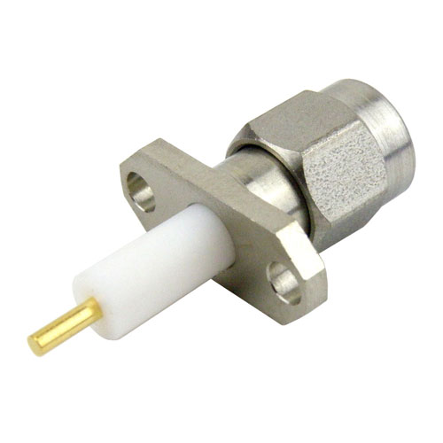 SMA Male (Plug) Connector Stub Terminal 2 Hole Flange (Panel Mount), Solder SC3792