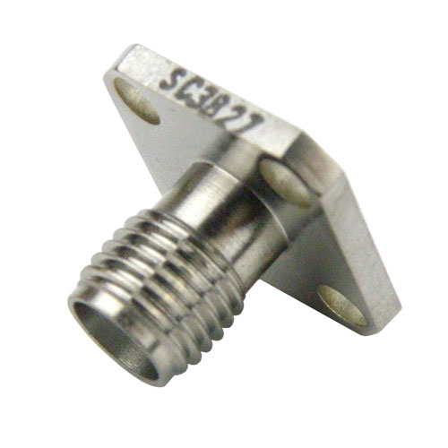 SMA Female (Jack) Connector Slotted Contact Terminal 4 Hole Flange (Panel Mount), Solder SC3827