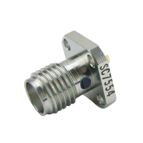 SMA Female Connector Tab Terminal Solder Attachment 4 Hole Flange SC7554