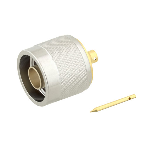 N Male (Plug) Connector For RG402, RG402 Tinned, .141 SR Cable, Solder SC9195
