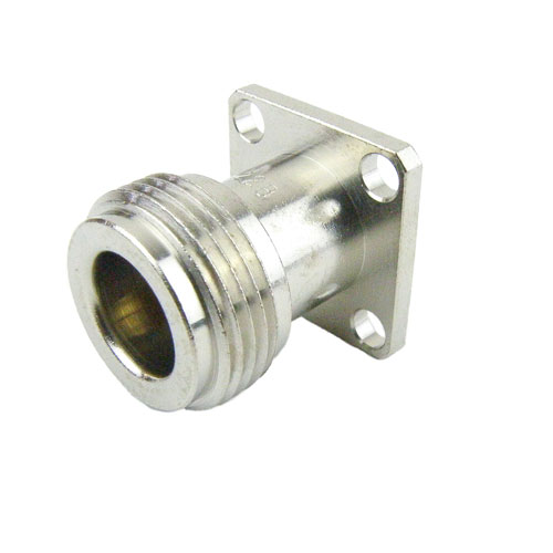 N Female Connector Stub Terminal Solder Attachment 4 Hole Flange SC9228