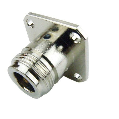 N Female Connector Stub Terminal Solder Attachment 4 Hole Flange SC9245