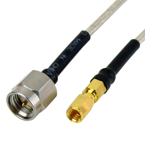 SSMC Plug to SMA Male Cable Coax in 4 Inch and RoHS SCA28086-04