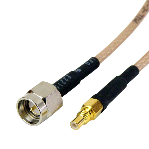 SMA Male to SSMC Jack Cable RG-316 Coax in 12 Inch SCA31316-12
