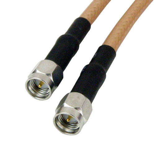 SMA Male to SMA Male Cable RG-142 Coax in 6 Inch and RoHS SCA45142-06