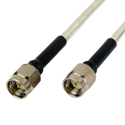 SMA Male to SMA Male Cable SF-141 Coax in 8 Inch and RoHS Compliant SCA49141-08