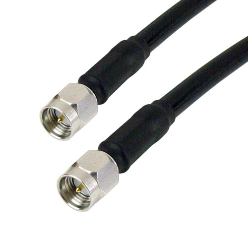SMA Male to SMA Male Cable LMR-200 Coax in 12 Inch and RoHS SCA49200-12