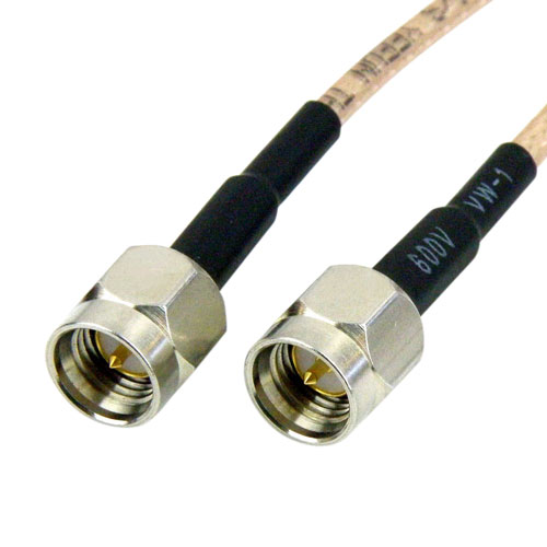 SMA Male to SMA Male Cable RG-316 Coax in 10 Inch and RoHS SCA49316-10