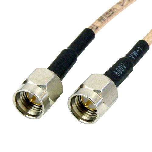 SMA Male to SMA Male Cable RG-316 Coax in 120 Inch and RoHS SCA49316-120