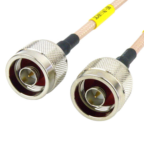N Male to N Male Cable RG-142 Coax in 24 Inch and RoHS SCA81142-24