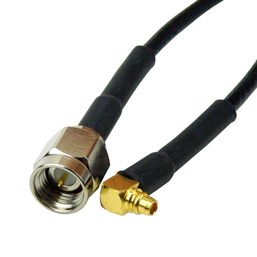 SMA Male to RA MMCX Male Cable RG-174 Coax SCB12452