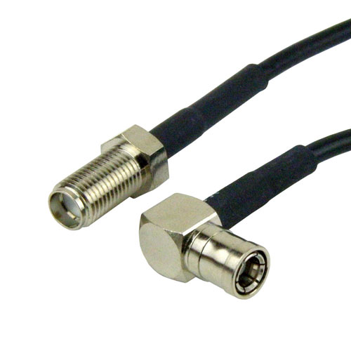 RA SMB Plug to SMA Female Cable RG-174 Coax SCB13862