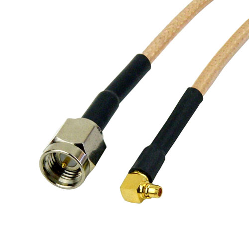 SMA Male to RA MMCX Male Cable RG316-DS Coax SCB13910
