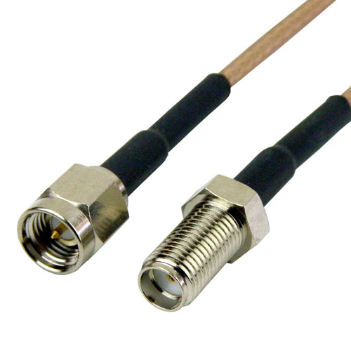 SMA Male (Plug) to SMA Female (Jack) Bulkhead Cable RG-316 Coax Up To 2 GHz SCB15034