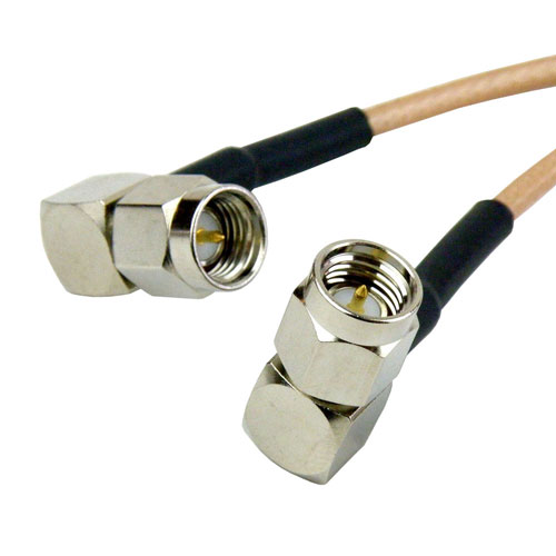 RA SMA Male (Plug) to RA SMA Male (Plug) Cable RG-316 Coax Up To 3 GHz SCB15036