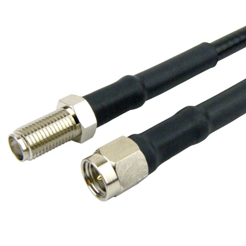 SMA Male (Plug) to SMA Female (Jack) Bulkhead Cable RG-58 Coax Up To 1 GHz SCB15818