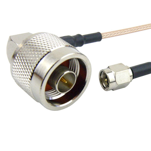 SMA Male to RA N Male Cable RG-316 Coax in 24 Inch SCB18822-24