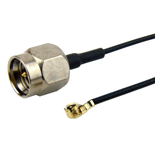 RA U.FL Male to SMA Male Cable Coax in 18 Inch SCC0203A-18