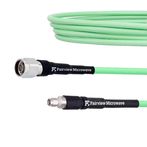 Low Loss Test N Male to SMA Male Cable LL335i Coax in 24 Inch SCE18060105-24