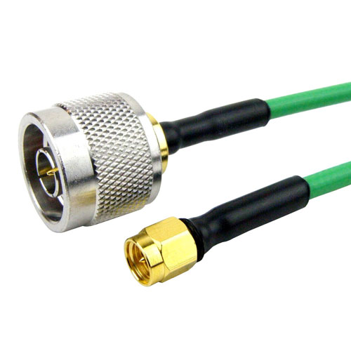 N Male to SMA Male Cable HF-141 Coax in 48 Inch SCF29141-48