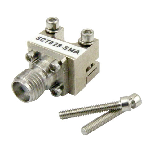SMA Female (Jack) PCB Connector Edge Mount .005 inch Pin, Solder SCT029-SMA