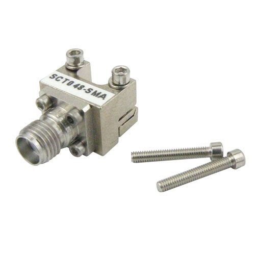 SMA Female (Jack) PCB Connector Edge Mount .007 inch Pin, Solder SCT048-SMA