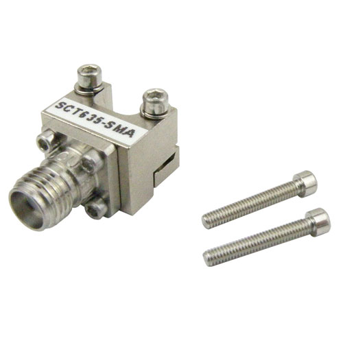SMA Female (Jack) PCB Connector Edge Mount .010 inch Pin, Solder SCT635-SMA