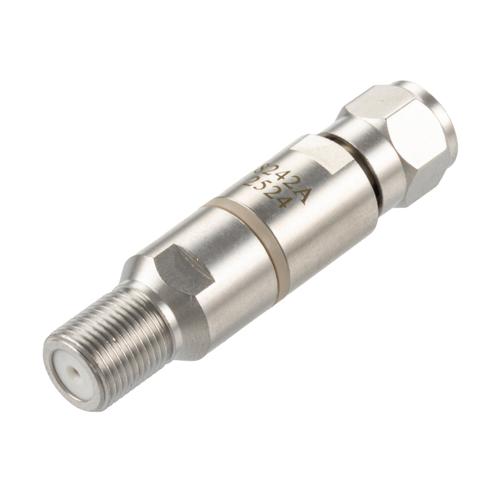 Inner and Outer DC Block, 75 Ohm 100 MHz to 2 GHz with F Male to F Female Connectors SD8242A