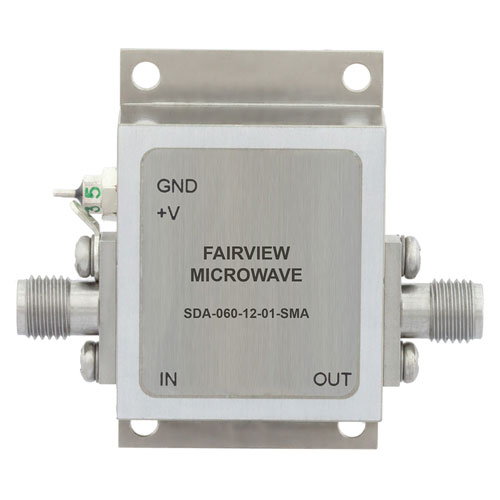 110 MHz to 6 GHz, Medium Power Broadband Amplifier with 1 Watt, 12.5 dB Gain and SMA SDA-060-12-01-SMA