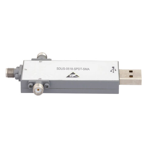 USB Controlled SPDT High Isolation PIN Diode Switch 500 MHz to 18 GHz and SMA SDUS-0518-SPDT-SMA