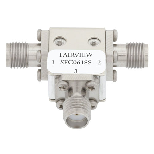 Circulator SMA Female with 14 dB Isolation from 6 GHz to 18 GHz Rated to 10 Watts SFC0618S
