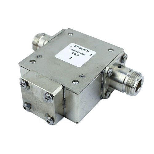 High Power Isolator N Female With 17 dB Isolation From 698 MHz to 960 MHz Rated to 1000 Watts SFI6996N