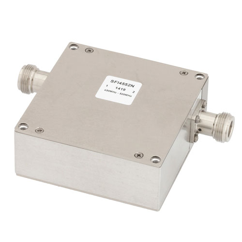 Isolator N Female With 20 dB Isolation From 450 MHz to 520 MHz Rated to 150 Watts SFI4552N
