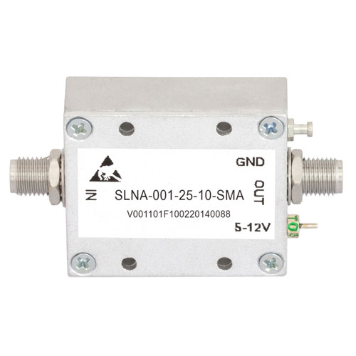 Low Noise Amplifier, Operating From 50 MHz to 1,000 MHz with 19 dB Gain, 20 dBm Psat and SMA SLNA-001-25-10-SMA