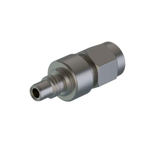 SMA Male (plug) to SMC Jack Adapter, Nickel Plated Brass Body, High Temp, 1.2 VSWR SM2076