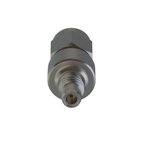 SMA Male (plug) to SMC Jack Adapter, Nickel Plated Brass Body, High Temp, 1.2 VSWR SM2076