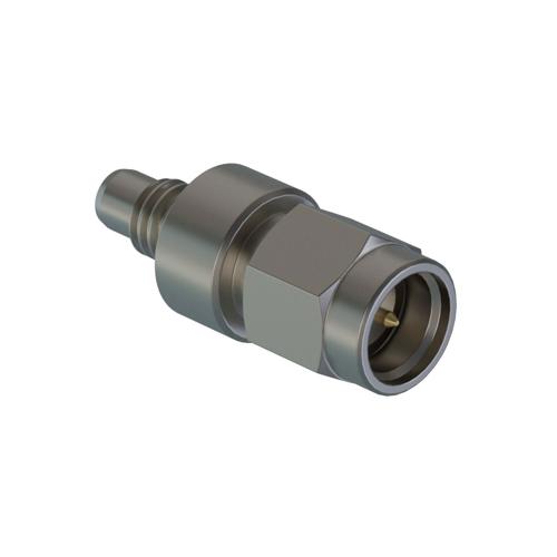 SMA Male (plug) to SMC Jack Adapter, Nickel Plated Brass Body, High Temp, 1.2 VSWR SM2076
