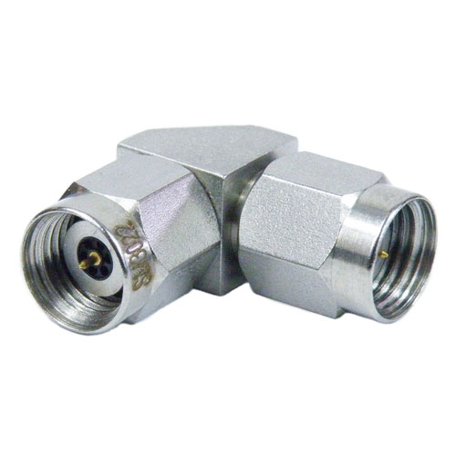 RA 2.4mm Male (Plug) to 2.4mm Male (Plug) Adapter, Passivated Stainless Steel Body, 1.5 VSWR SM3022