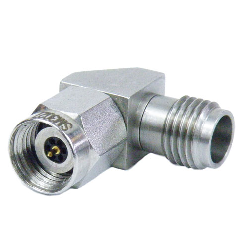 RA 2.4mm Male (Plug) to 2.4mm Female (Jack) Adapter, Passivated Stainless Steel Body, 1.4 VSWR SM3027