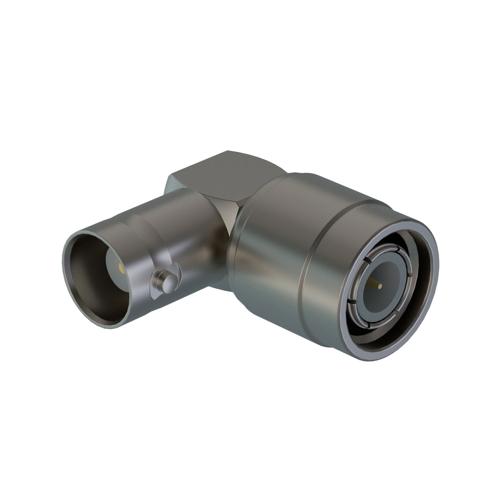 RA TNC Male (Plug) to BNC Female (Jack) Adapter, Nickel Plated Brass Body, High Temp, 1.25 VSWR SM3554