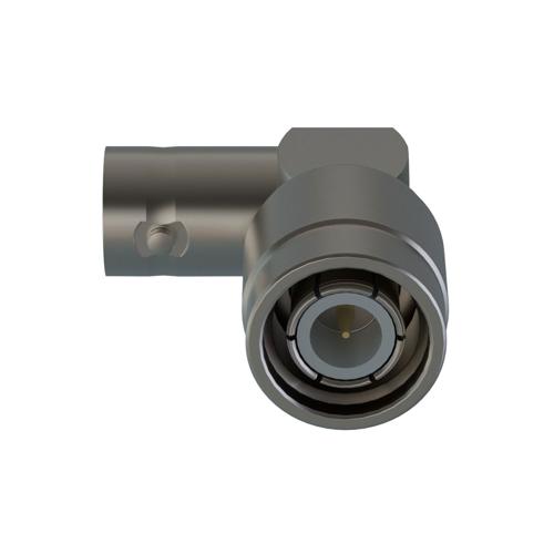 RA TNC Male (Plug) to BNC Female (Jack) Adapter, Nickel Plated Brass Body, High Temp, 1.25 VSWR SM3554