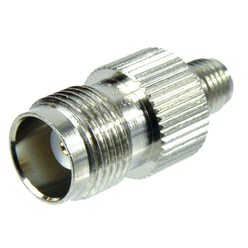 SMA Female (Jack) to TNC Female (Jack) Adapter, Nickel Plated Brass Body, High Temp, 1.3 VSWR SM4733