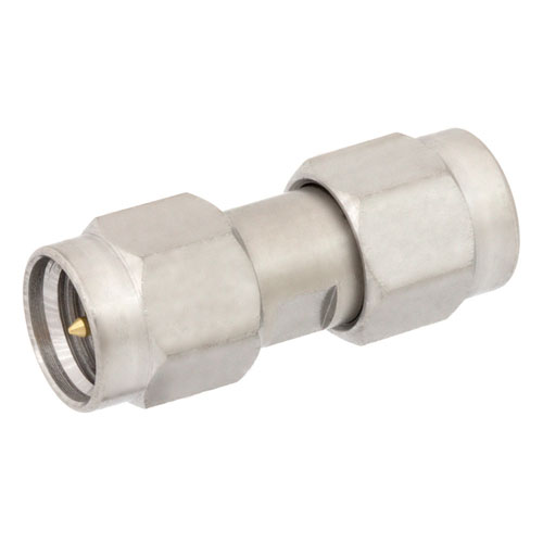 SMA Male (Plug) to RP SMA Male (Plug) Adapter, Passivated Stainless Steel Body, High Temp, 1.7 VSWR SM4902