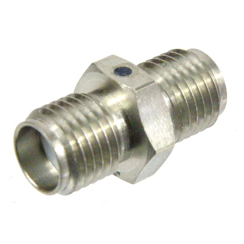 SMA Female (Jack) to SMA Female (Jack) Adapter, Passivated Stainless Steel Body, High Temp, 1.3 VSWR SM4947