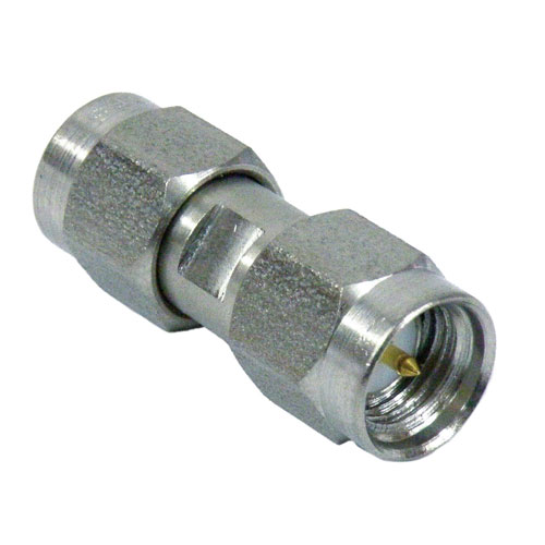 SMA Male (Plug) to SMA Male (Plug) Adapter, Passivated Stainless Steel Body, High Temp, 1.2 VSWR SM4965
