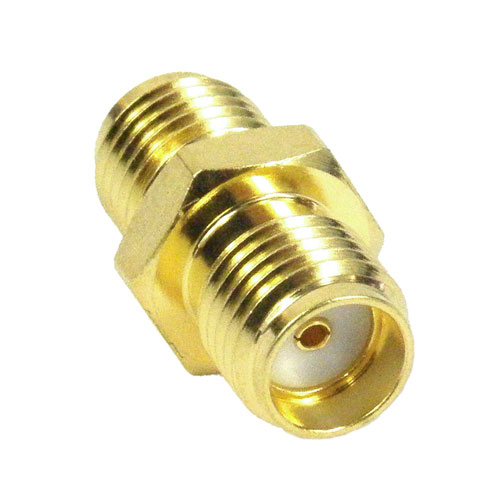 SMA Female (Jack) to SMA Female (Jack) Adapter, Gold Plated Stainless Steel Body, 1.2 VSWR SM4982