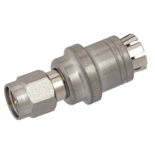 QD RP SMA Male (Plug) to SMA Male (Plug) Adapter, Nickel Plated Beryllium Copper Body, High Temp, 1.3 VSWR SM4987
