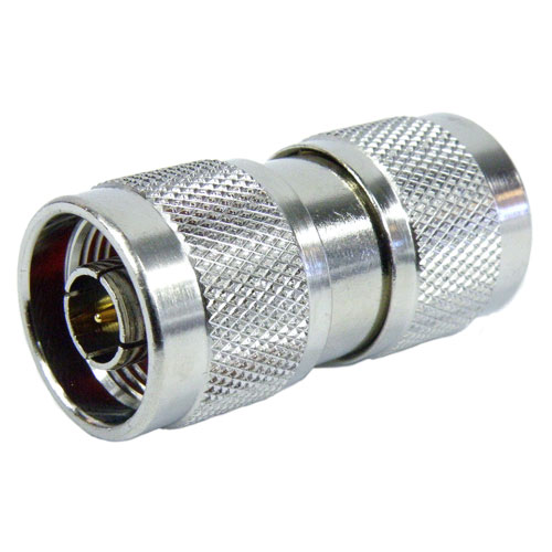 N Male (Plug) to N Male (Plug) Adapter, Nickel Plated Brass Body, High Temp, 1.2 VSWR SM8320
