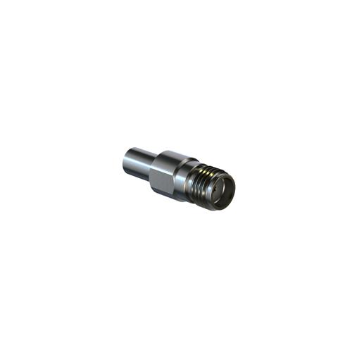 SMA Female (Jack) to SMP Male (Plug) Full Detent Adapter, Passivated Stainless Steel Body, High Temp, 1.2 VSWR SM8811