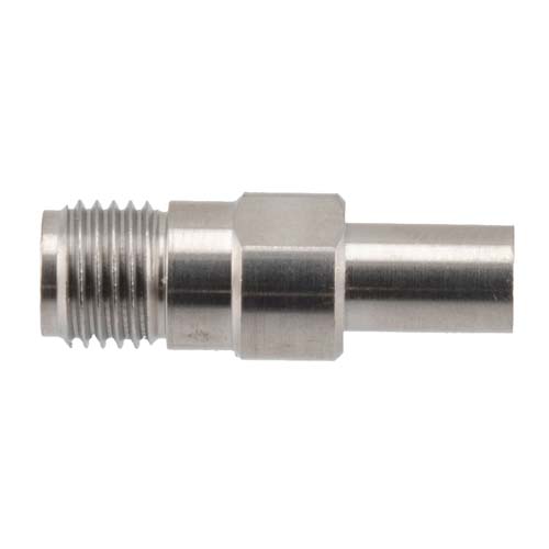 SMA Female (Jack) to SMP Male (Plug) Limited Detent Adapter, Passivated Stainless Steel Body, High Temp, 1.2 VSWR SM8813